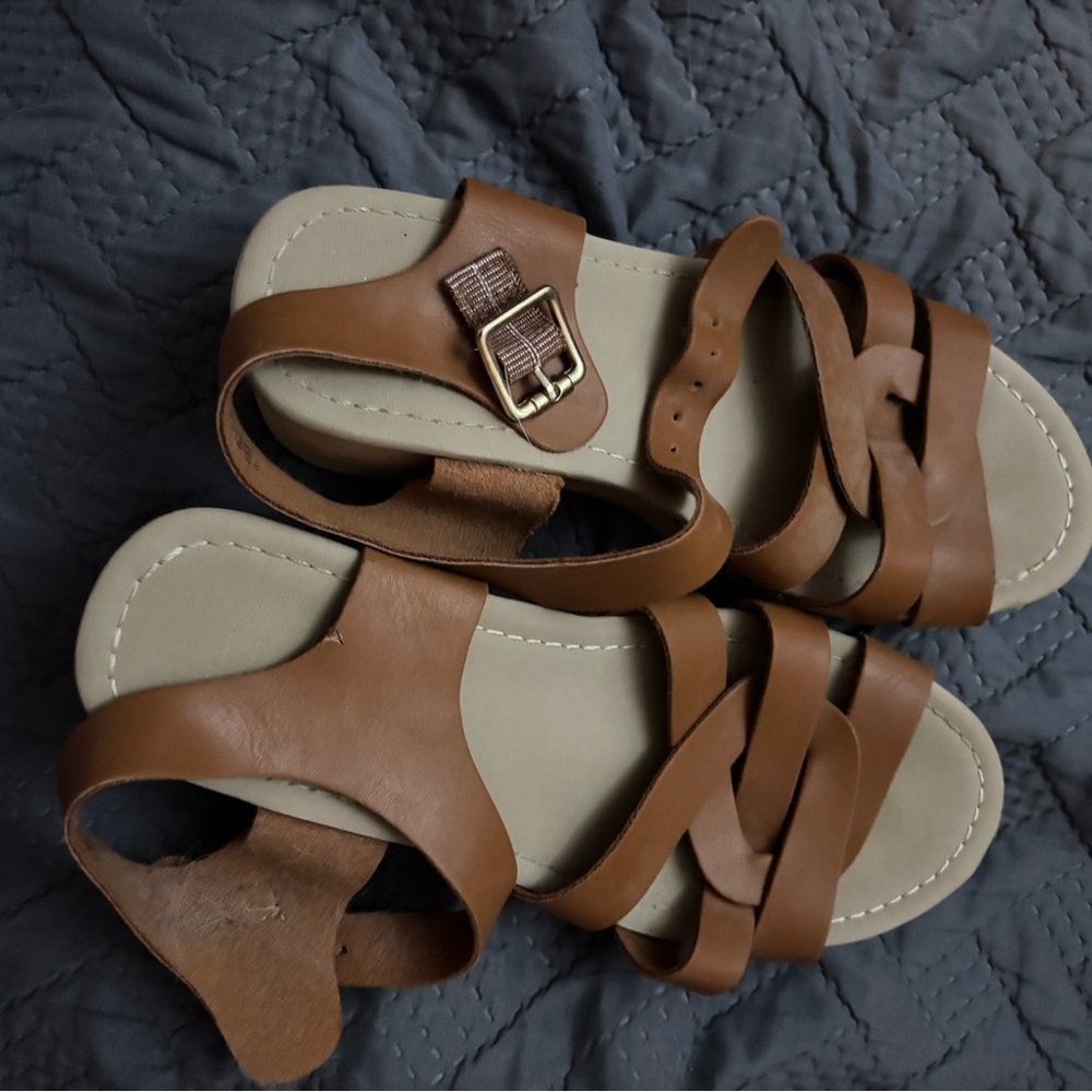 Brown Leather Sandals Childrens place size 2